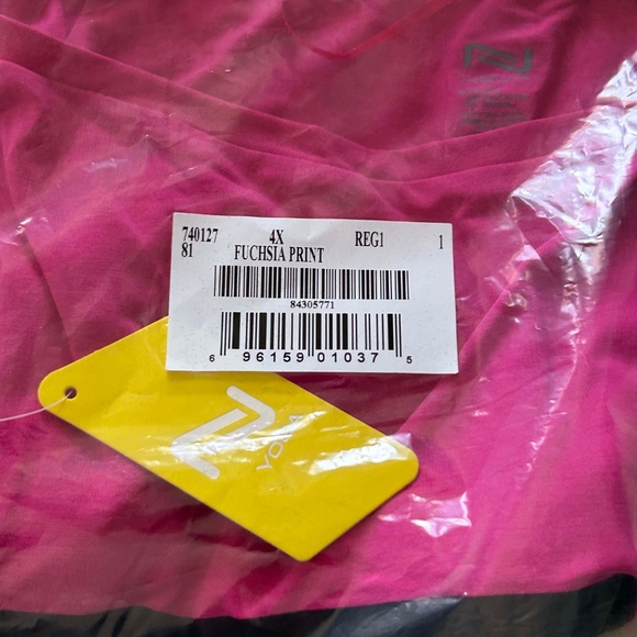 T-SHIRT, NEON PINK, SIZE 4X, PRINTED WITH "NOLA", by NOLA for ADDITION ELLE, - Picture 4 of 6